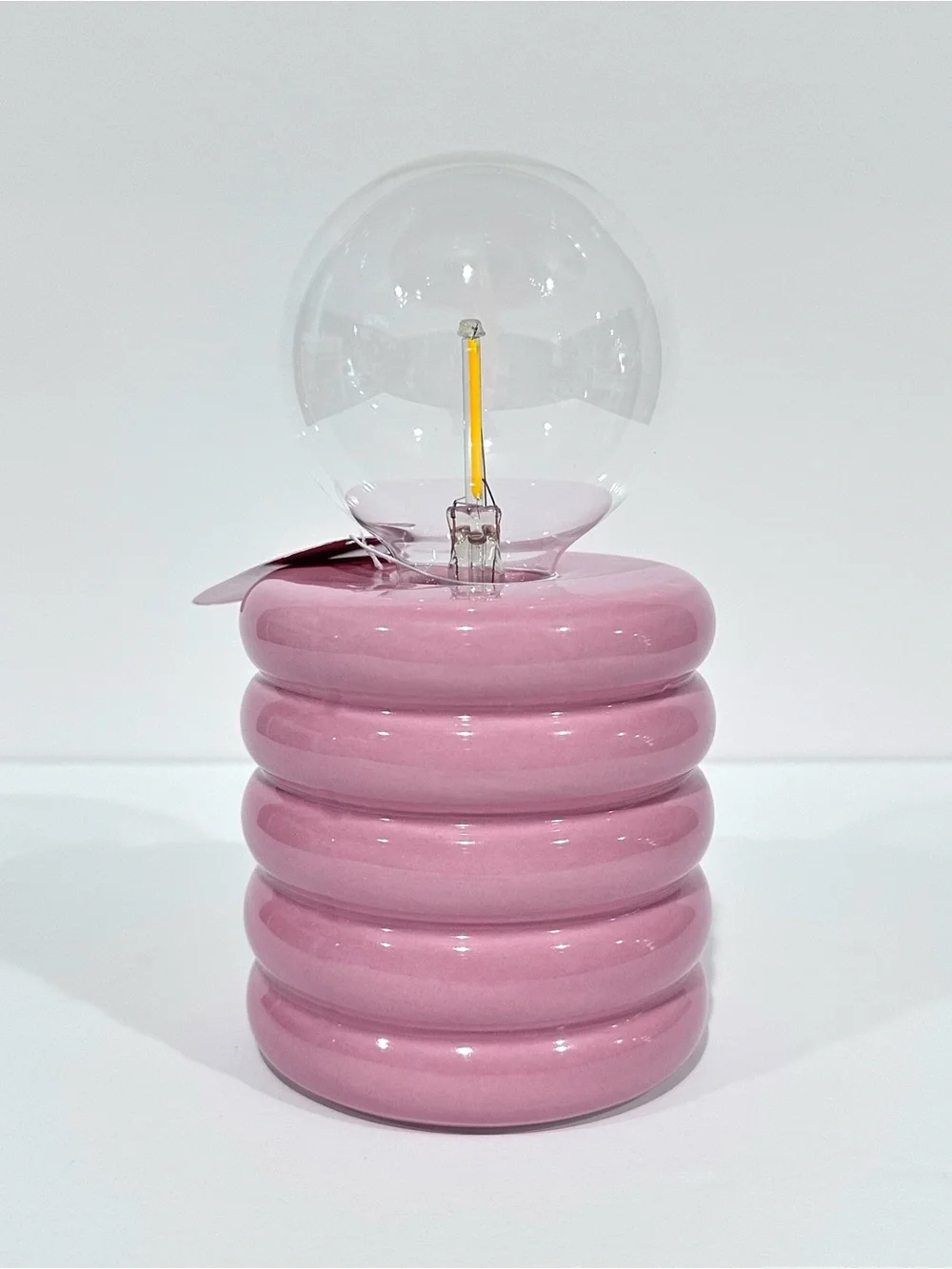 Ceramic LED Table Decor Light w/ Globe Bulb
